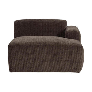 WOOOD Mojo Base chaise longue bank arm rechts rib Bruin