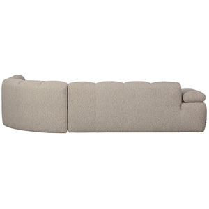 WOOOD Mojo hoekbank rechts bouclé Beige Melange