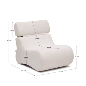 Kave Home Club fauteuil chenille Pearl