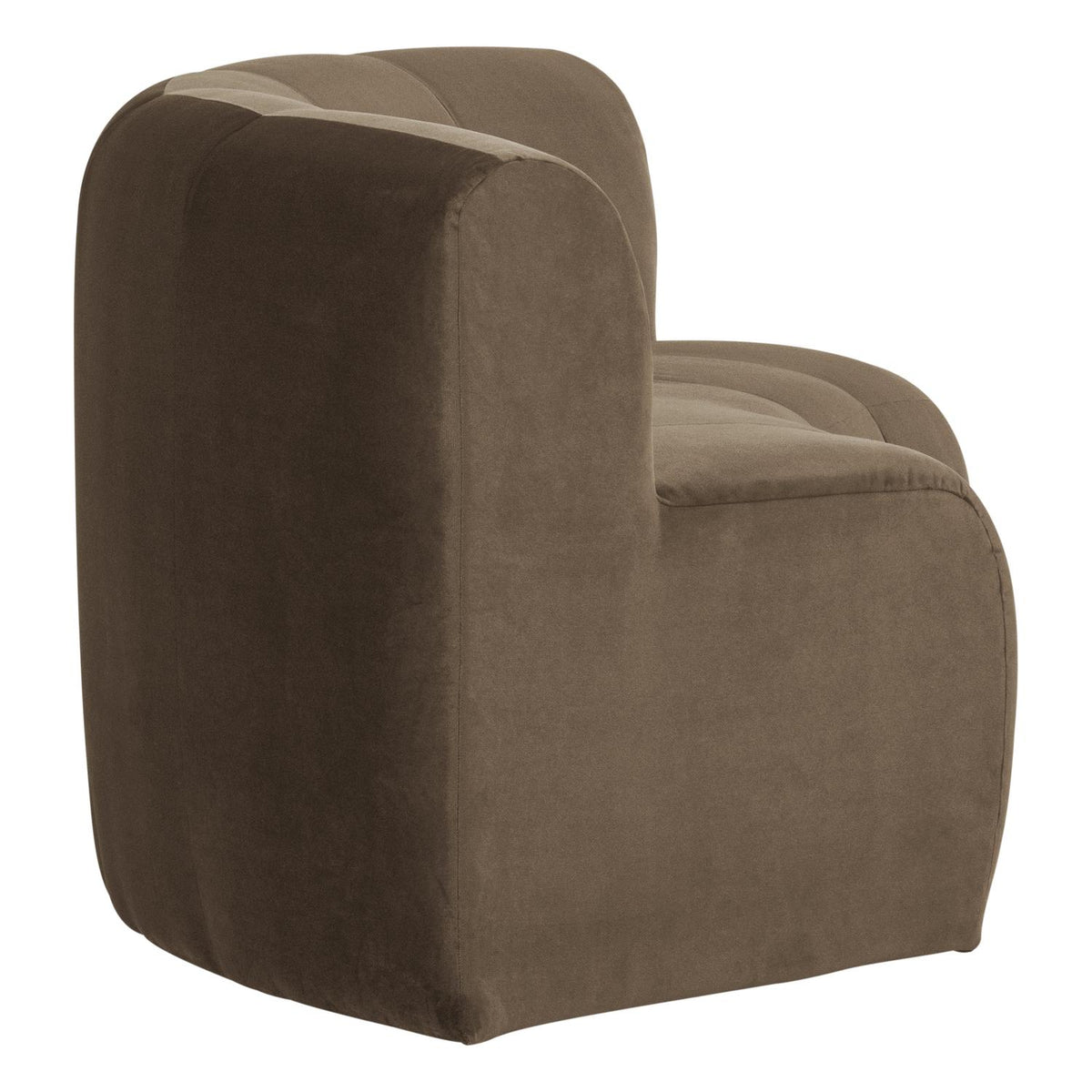 WOOOD Mojo Base eetbank halfronde hoek rugleuning velvet Taupe