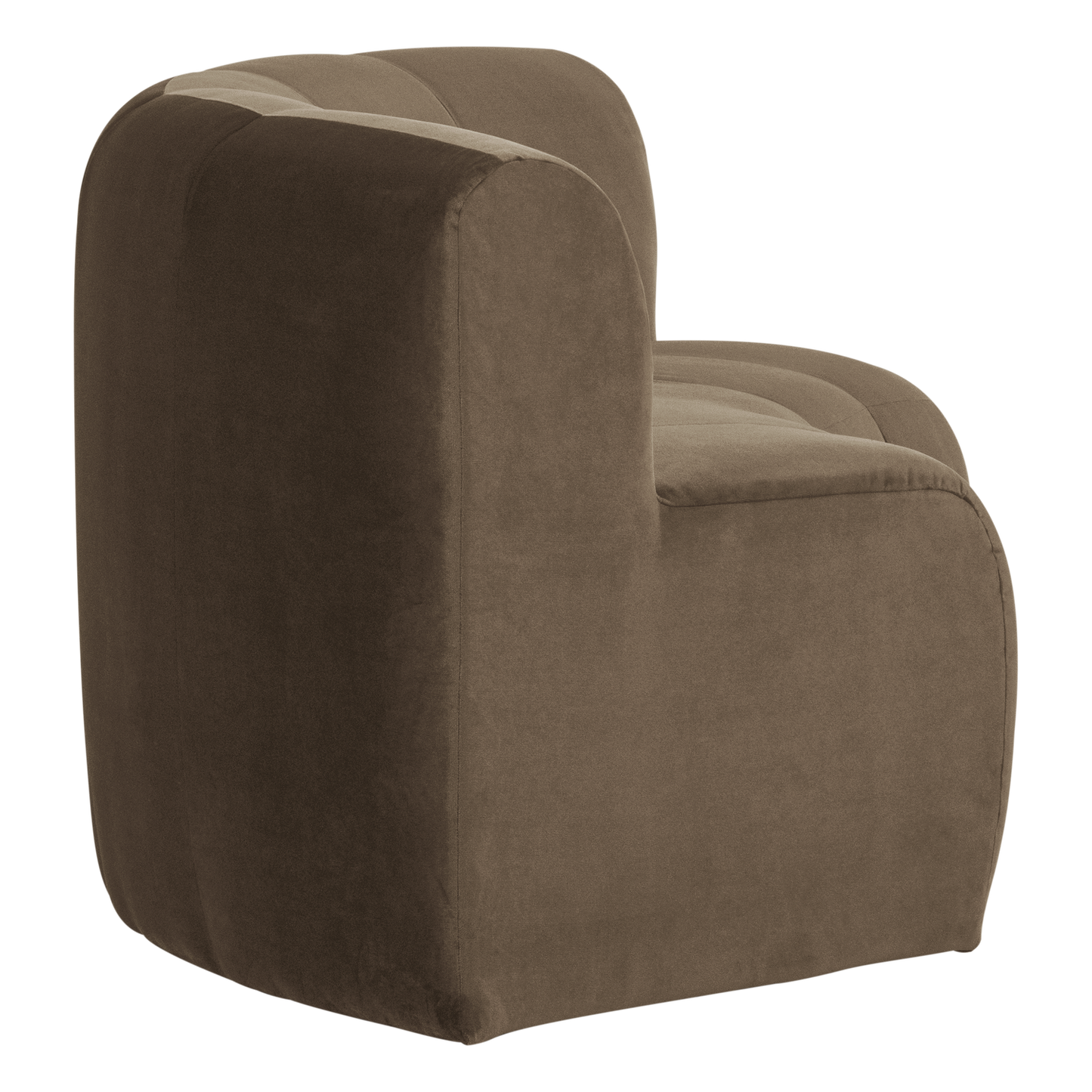 WOOOD Mojo Base eetbank halfronde hoek rugleuning velvet Taupe