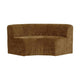 WOOOD Mojo Base eetbank halfronde hoek rugleuning rib Honinggeel