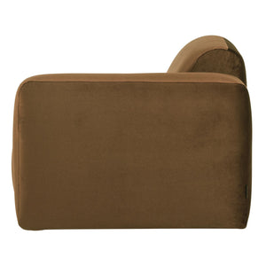 WOOOD Mojo Base 1-zits bank arm rechts velvet Honinggeel