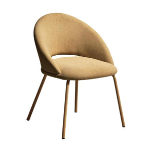 Kave Home Bonali eetkamerstoel chenille Mustard