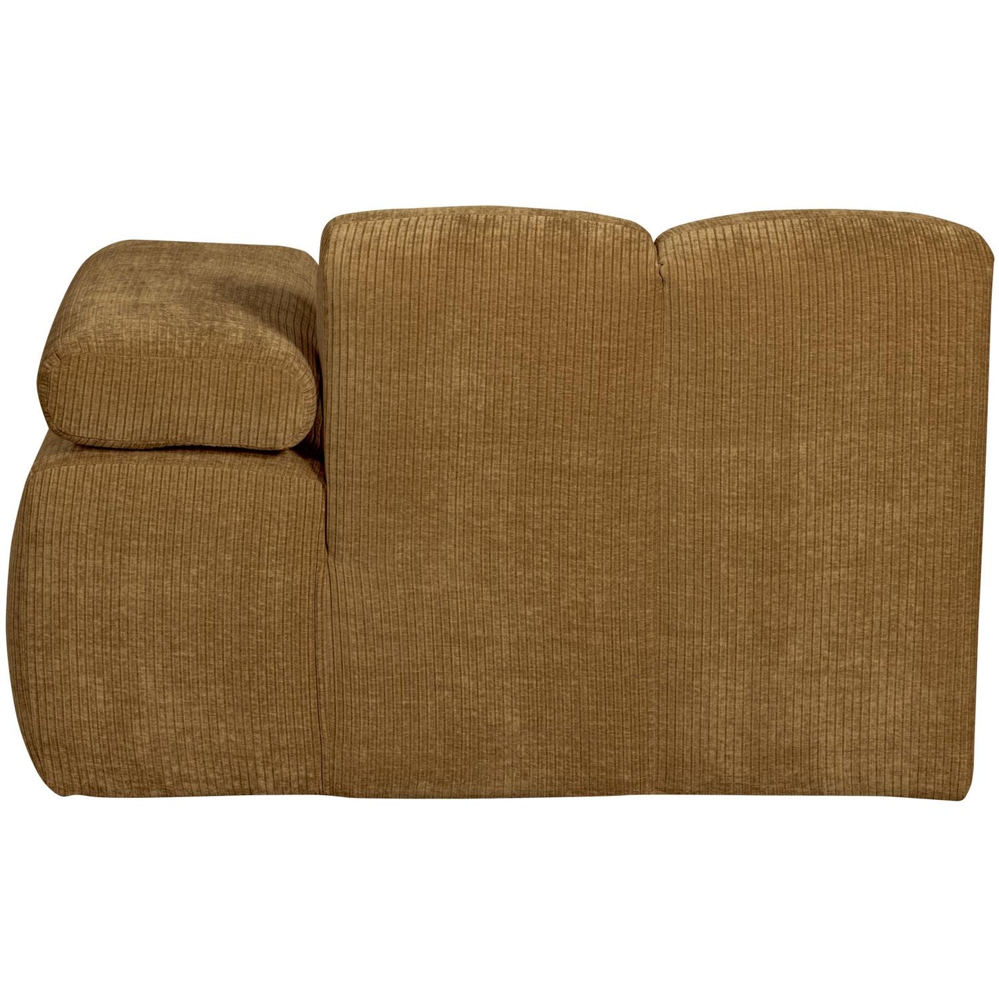 WOOOD Mojo chaise longue bank arm rechts ribstof Honinggeel