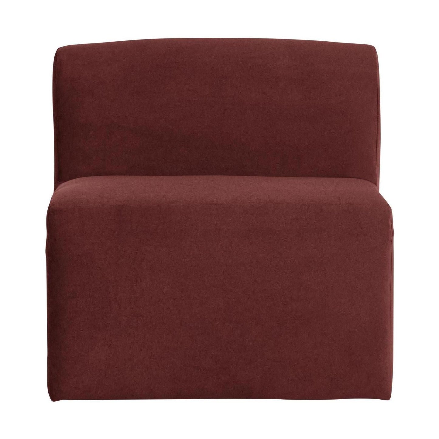 WOOOD Mojo Base eetkamerbank 84 cm met rugleuning velvet Kastanjebruin