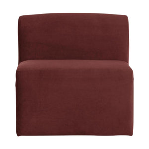 WOOOD Mojo Base eetkamerbank 84 cm met rugleuning velvet Kastanjebruin