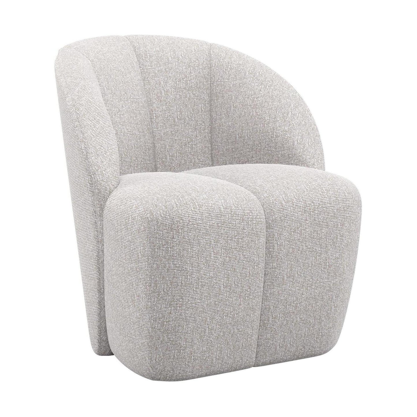WOOOD Mojo draaifauteuil bouclé ecru melange