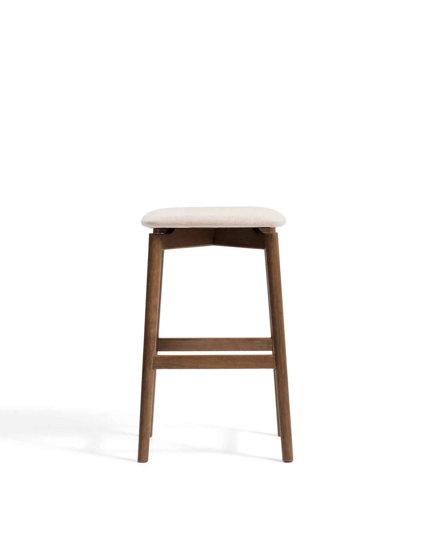 Kave Home Evera barkruk H67 chenille Grey/Brown