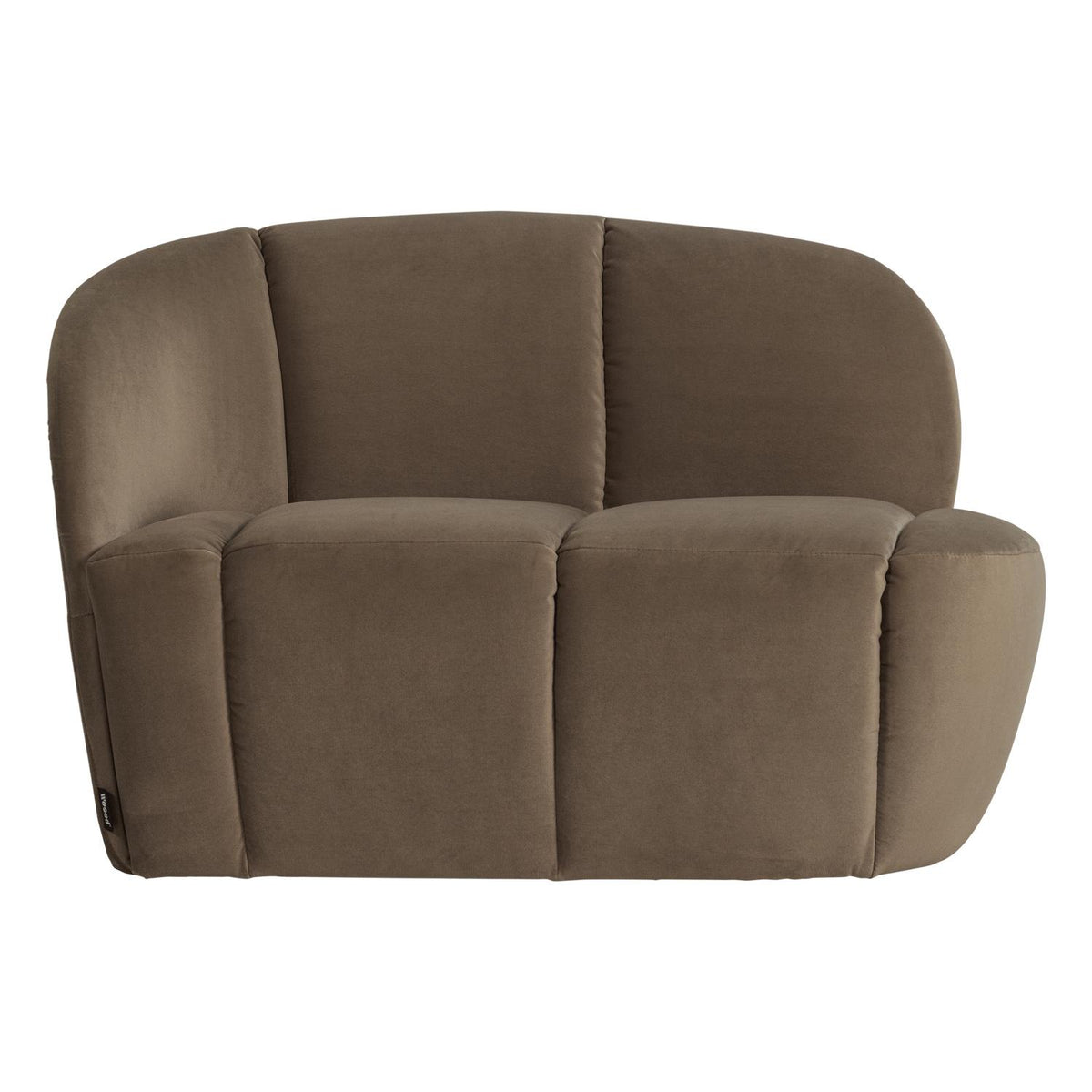 WOOOD Mojo 2-zits bankje links velvet Taupe