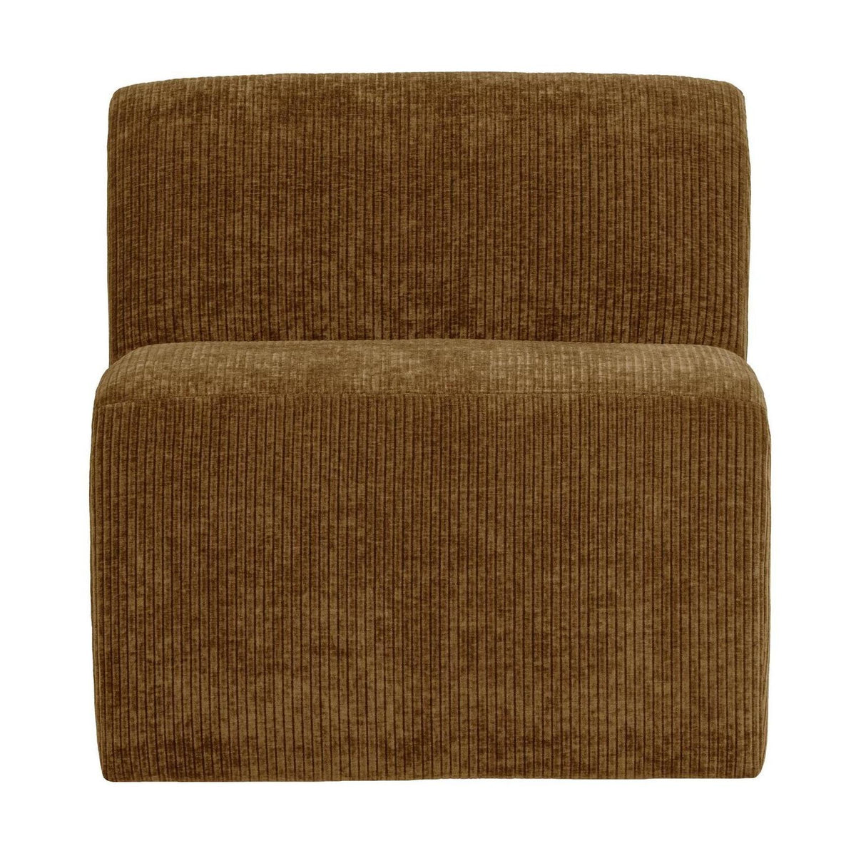 WOOOD Mojo Base eetkamerbank 84 cm met rugleuning rib Honinggeel