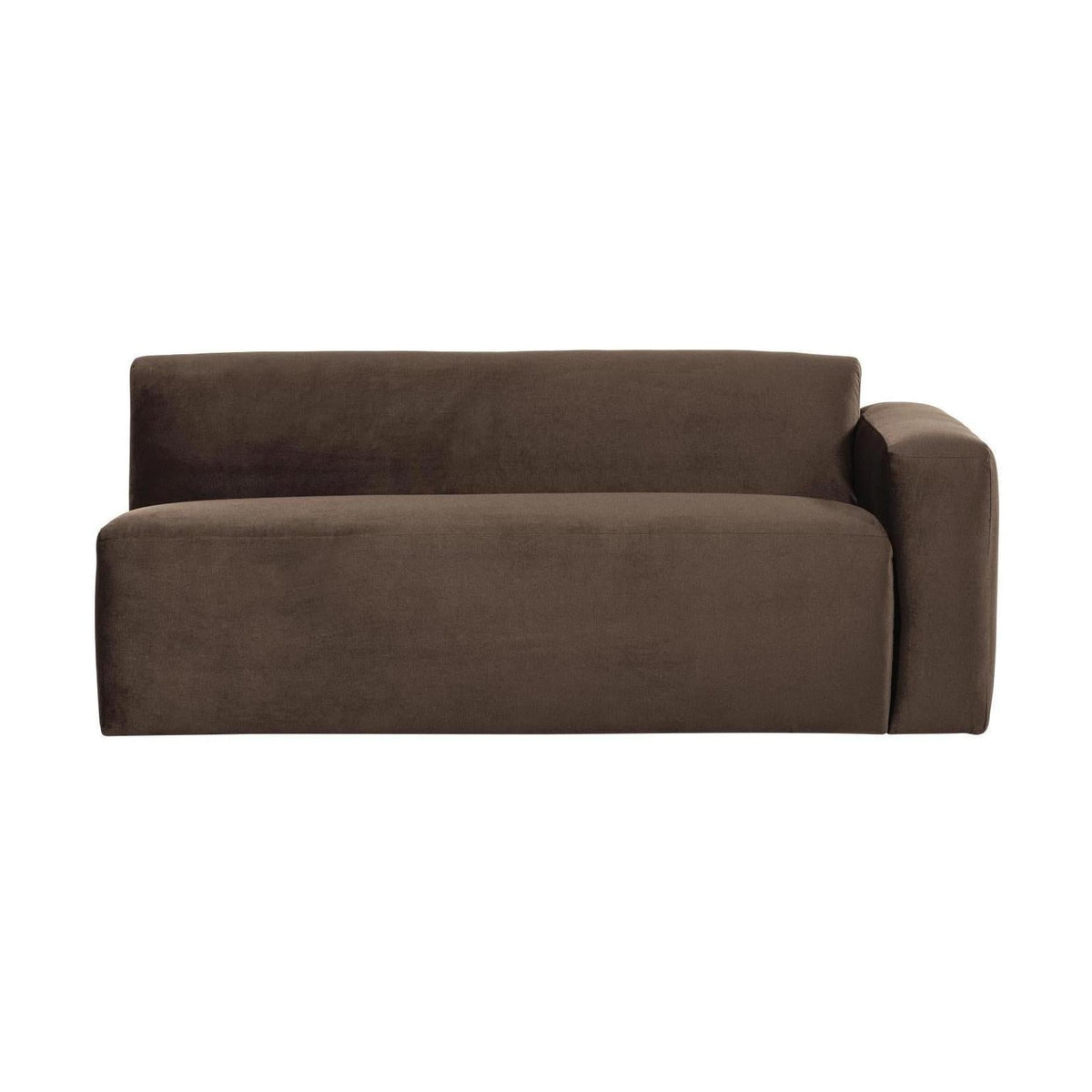 WOOOD Mojo Base 2-zits bank arm rechts velvet Bruin