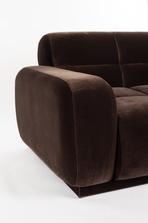 Zuiver Hazel 6-zitsbank Chaise Longue rechts Bruin