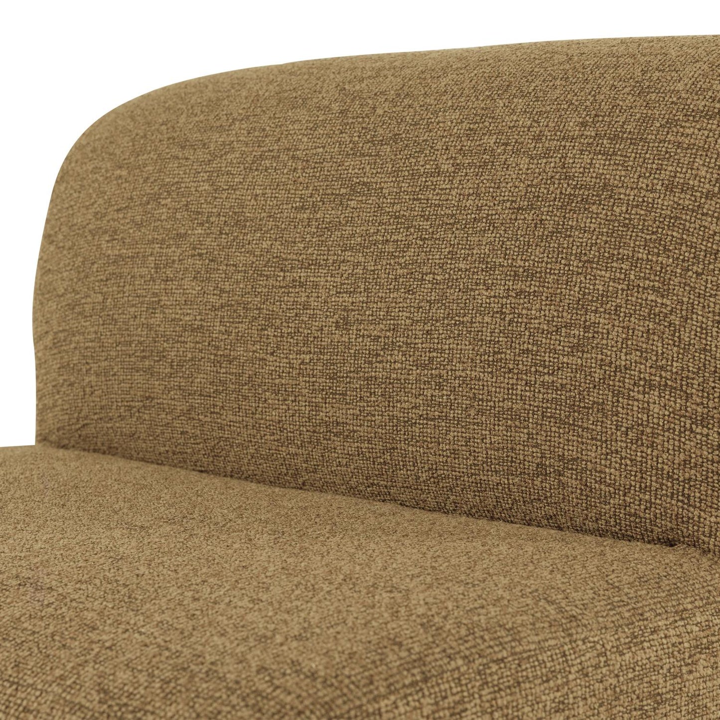 WOOOD Mojo Base eetkamerbank 84 cm met rugleuning bouclé Geel/Bruin