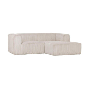 WOOOD Bean chaise longue bank rechts Ribstof Naturel