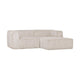 WOOOD Bean chaise longue bank rechts Ribstof Naturel