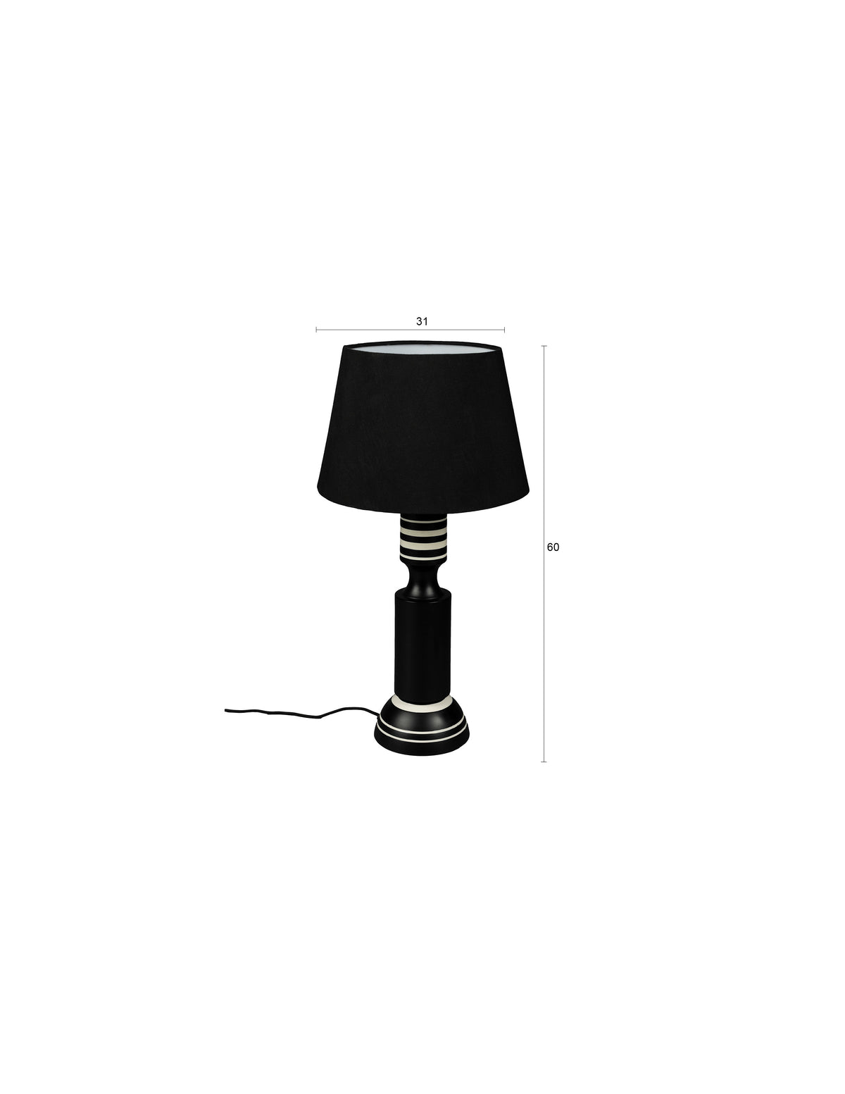Dutchbone Virgil tafellamp Zwart