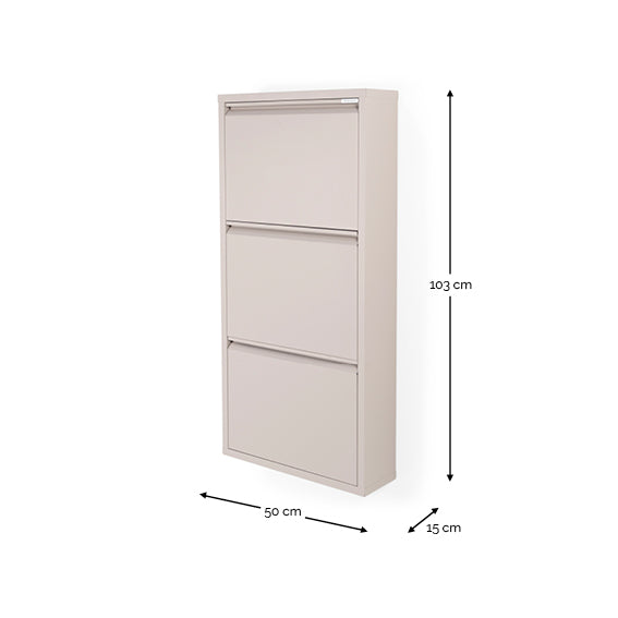Spinder Design Billy 3 schoenenkast Silky Taupe
