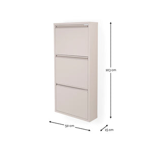 Spinder Design Billy 3 schoenenkast Silky Taupe