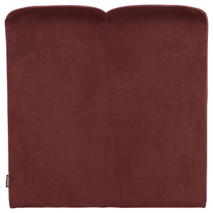 WOOOD Mojo eetkamerbank 84 cm met rugleuning velvet Kastanjebruin