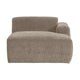 WOOOD Mojo Base chaise longue bank arm rechts rib Donkerzand