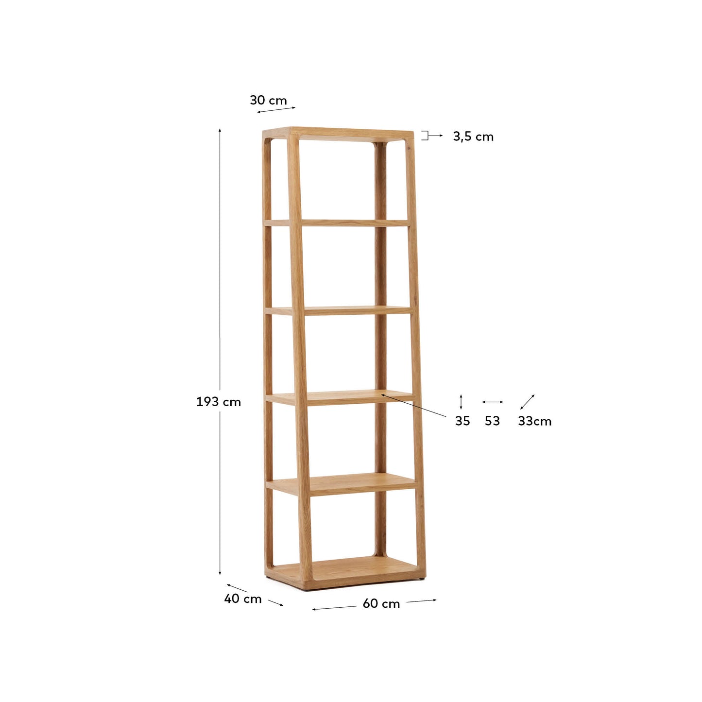 Kave Home Maymai kast 60x193 cm naturel eiken