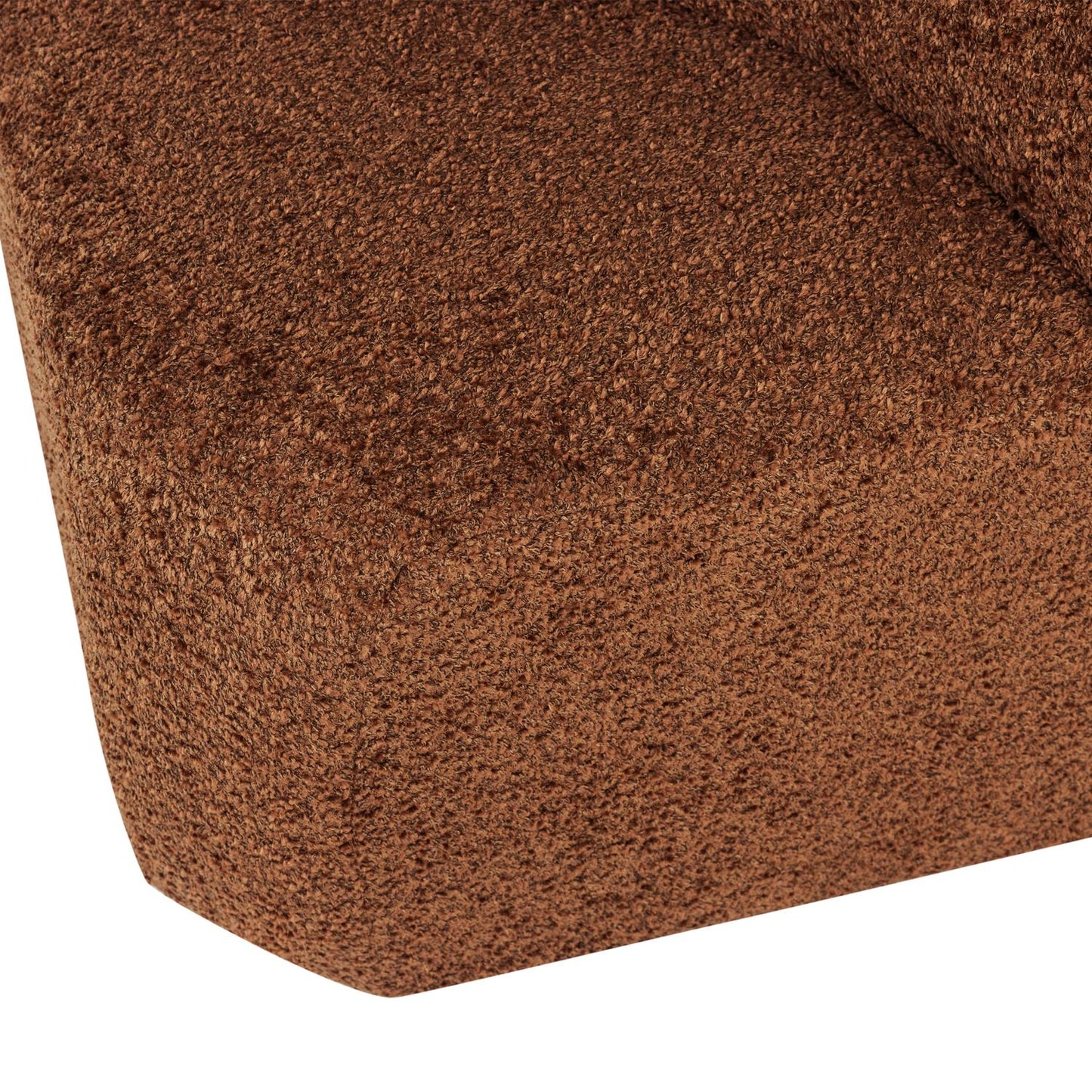 WOOOD Mojo Base eetbank hoek met rugleuning wollig Roestbruin