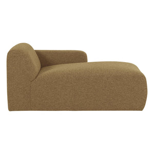 WOOOD Mojo Base chaise longue bank arm rechts bouclé Geel/Bruin