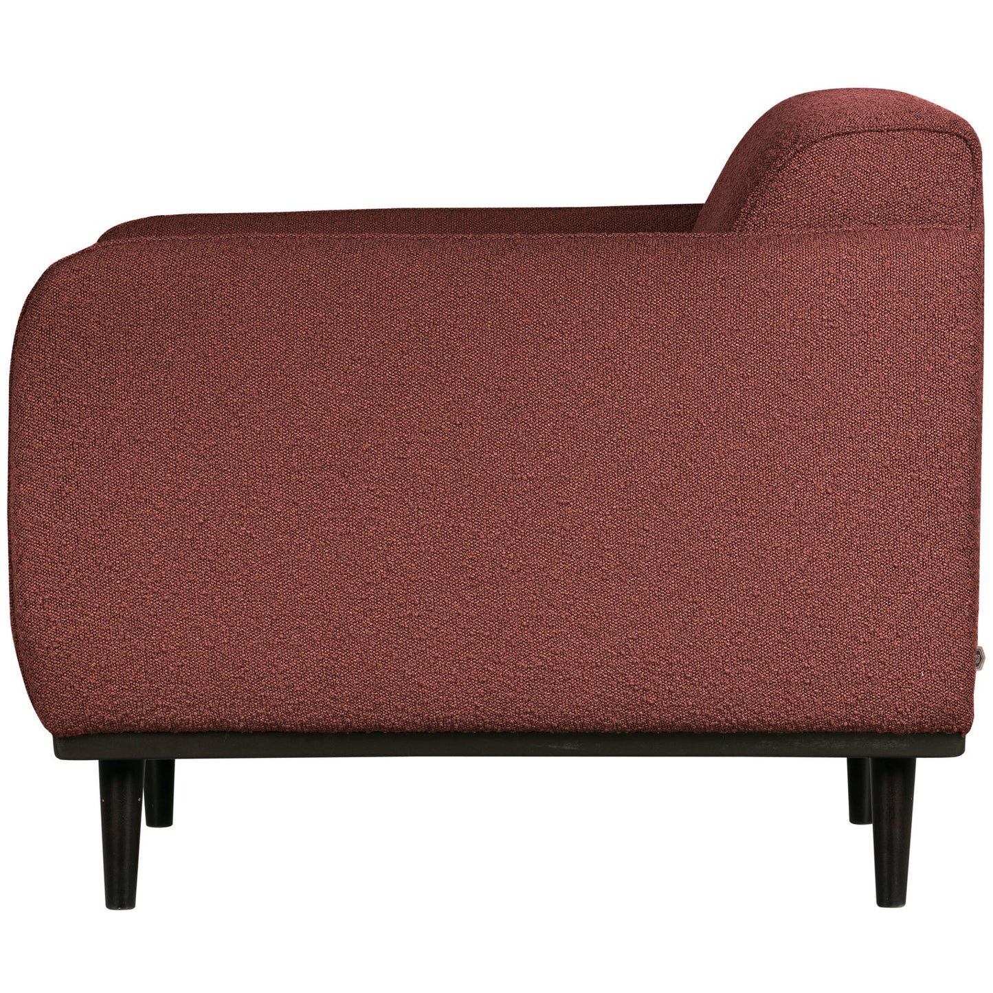 WOOOD Statement fauteuil met arm Bouclé Kastanjebruin