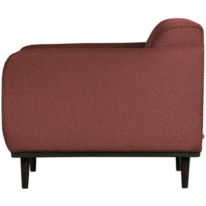 WOOOD Statement fauteuil met arm Bouclé Kastanjebruin