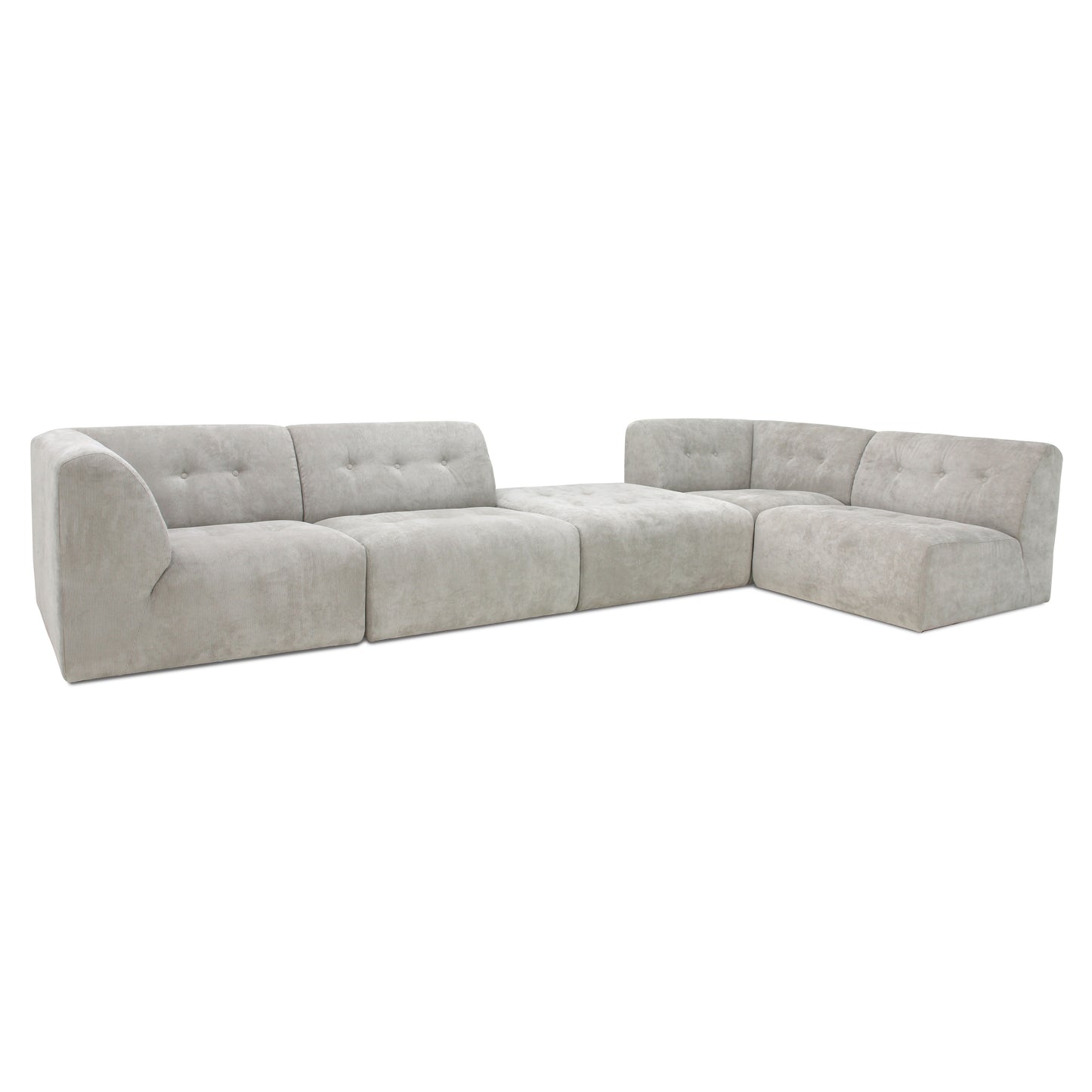 HKliving Vint hocker Corduroy Rib Cream