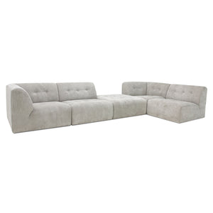 HKliving Vint hocker Corduroy Rib Cream