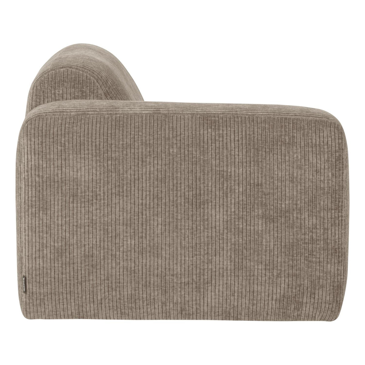 WOOOD Mojo Base 1-zits bank arm links rib Donkerzand