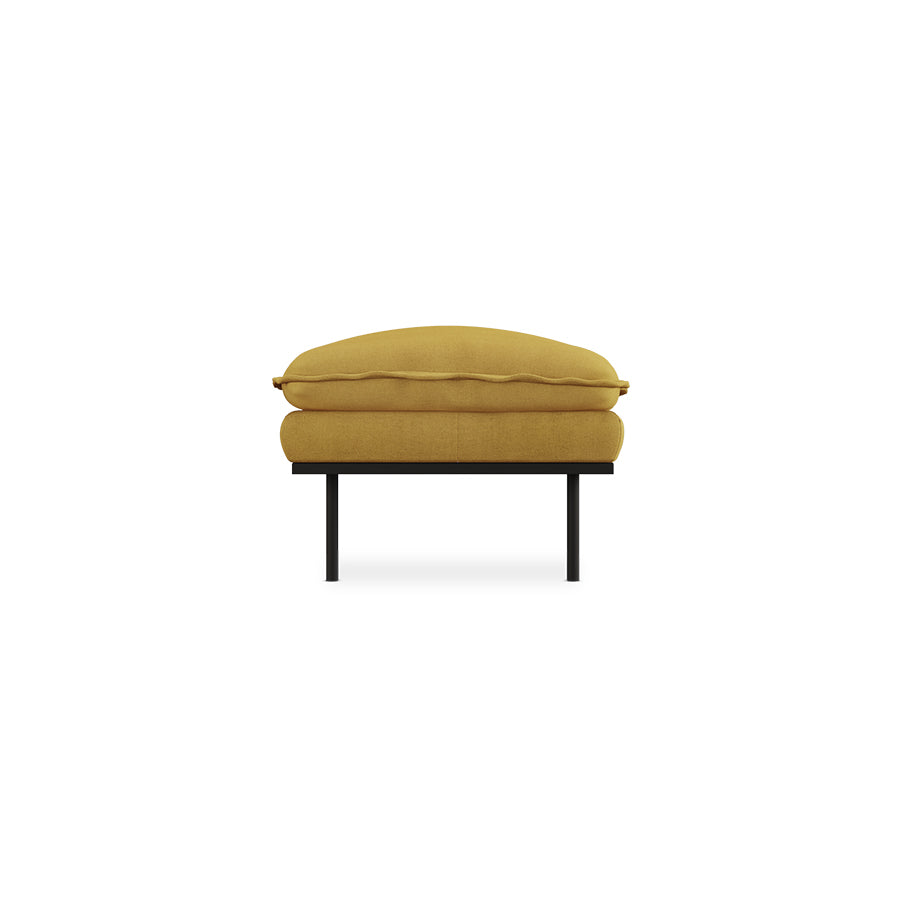 HKliving Retro hocker Linnen Burnt Ochre