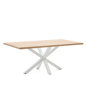 Kave Home Argo eettafel rechthoek 200x100 cm Natural/White