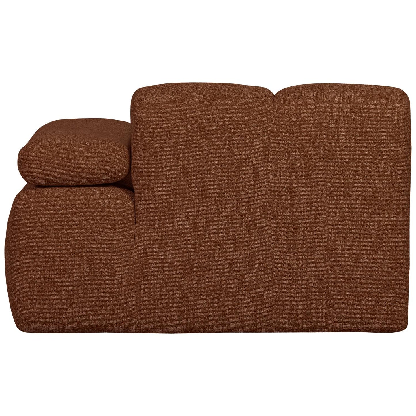 WOOOD Mojo 1-zits bank arm rechts bouclé Roestbruin