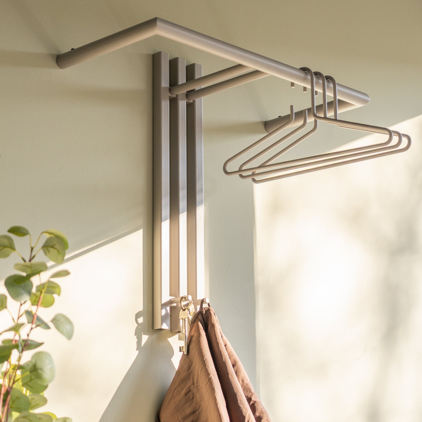 Spinder Design Senza 1 wandkapstok Silky Taupe