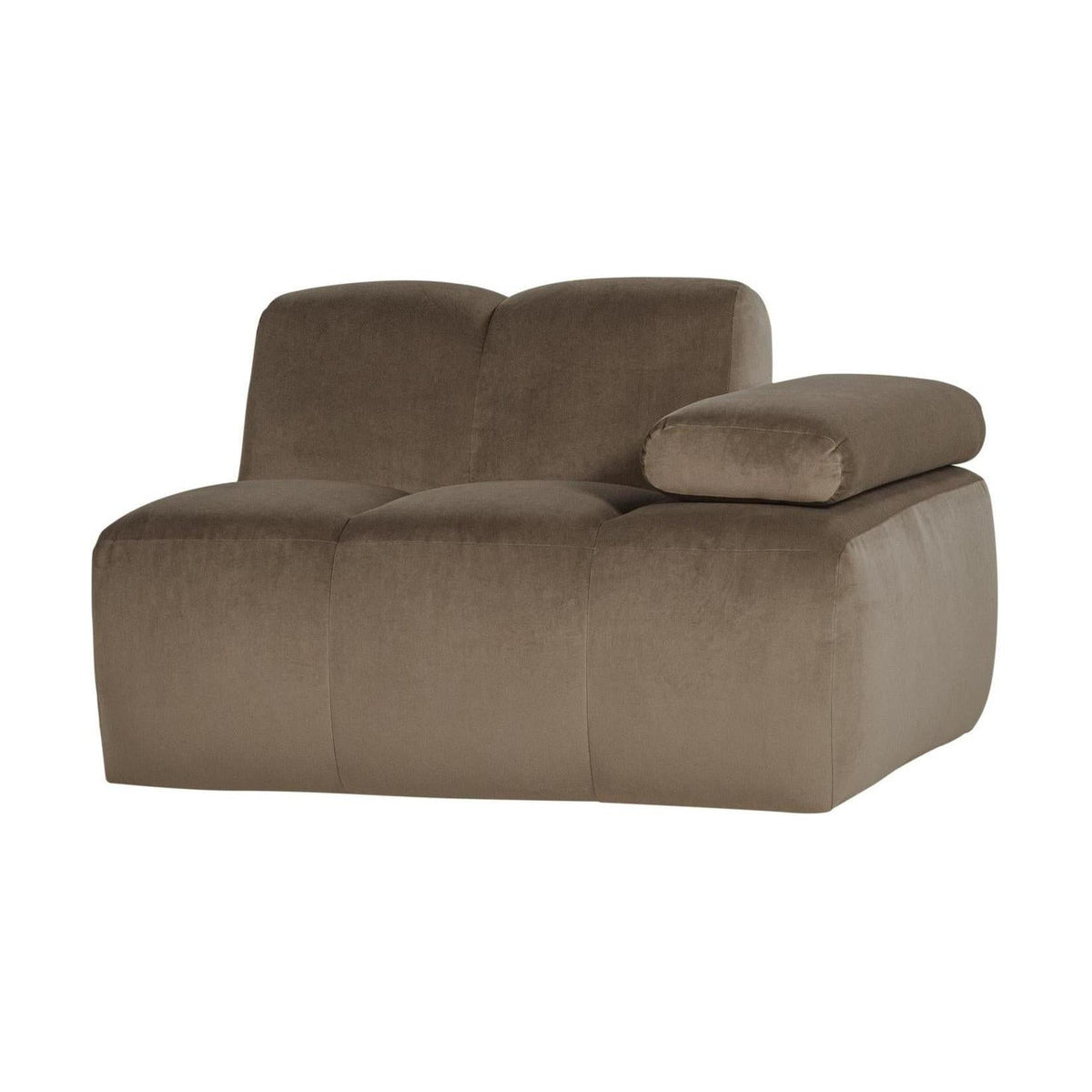 WOOOD Mojo 1-zits bank arm rechts velvet Taupe