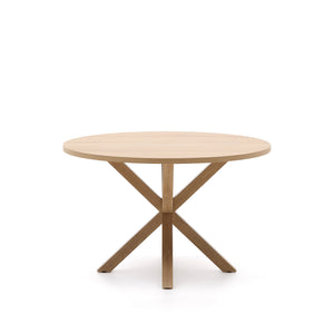 Kave Home Argo eettafel rond Ø120 cm Natural/Natural