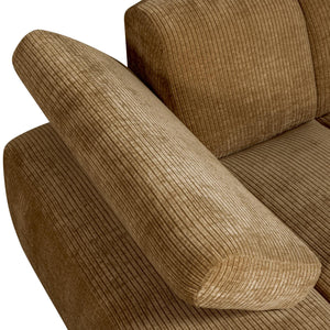 WOOOD Mojo chaise longue bank arm links ribstof Honinggeel