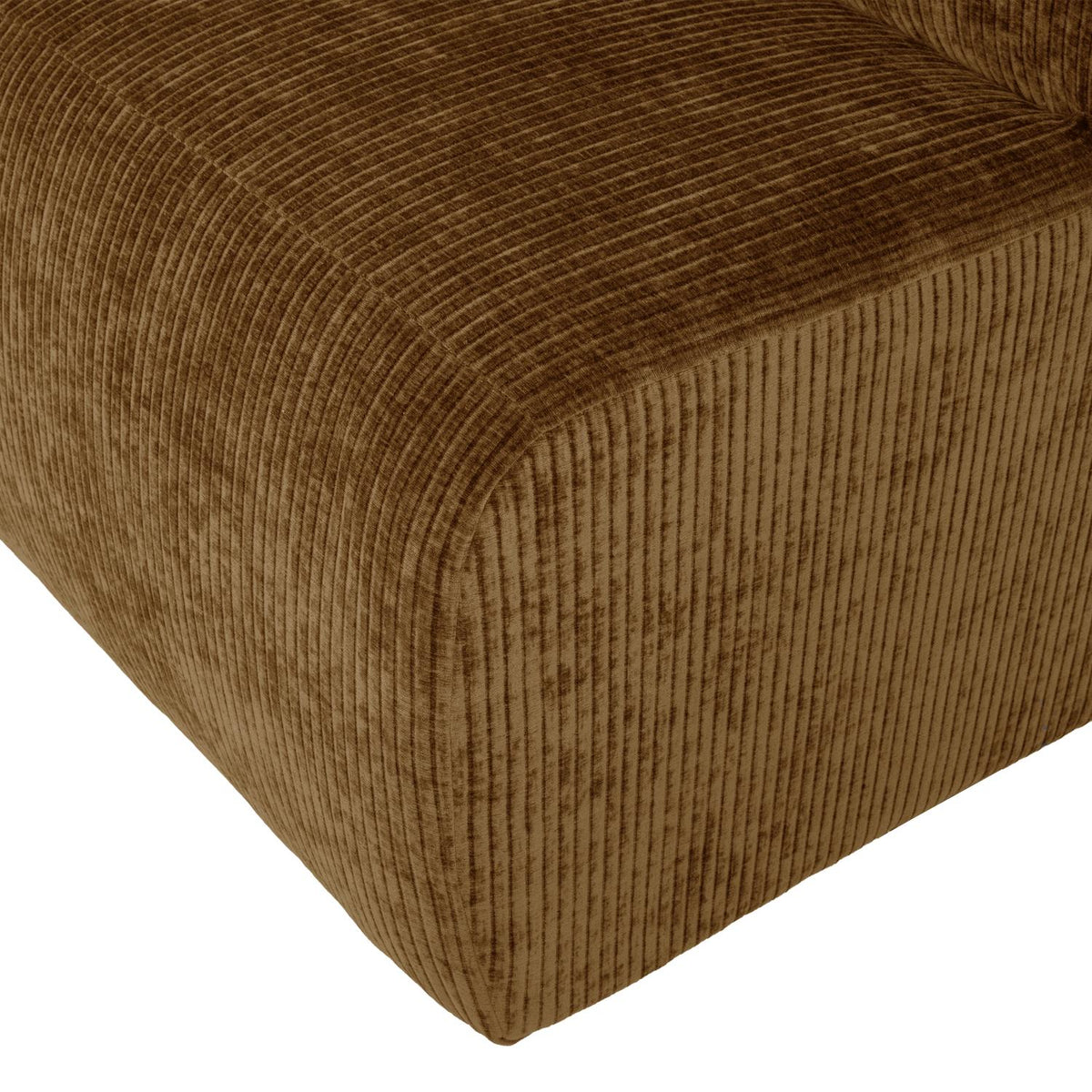 WOOOD Mojo Base eetkamerbank 84 cm met rugleuning rib Honinggeel