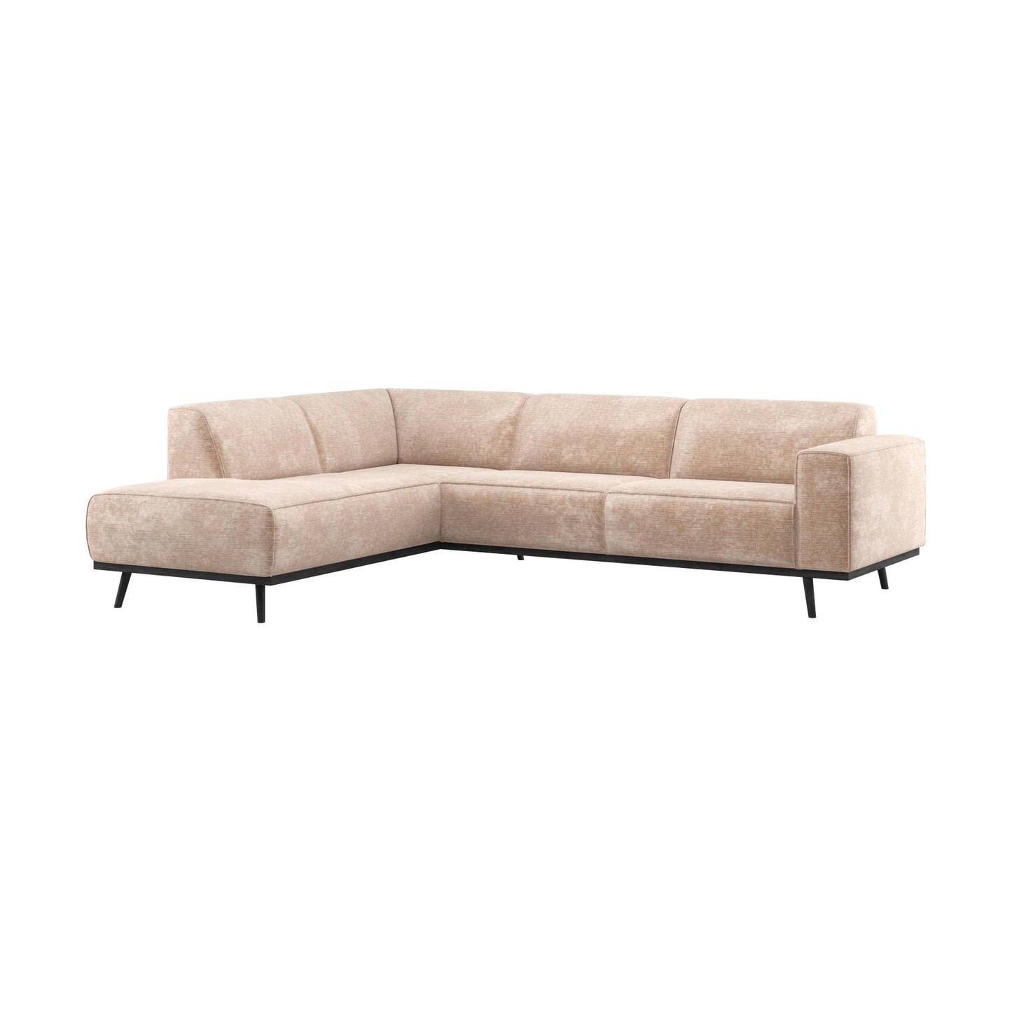 WOOOD Statement hoekbank links Chenille Velvet Naturel