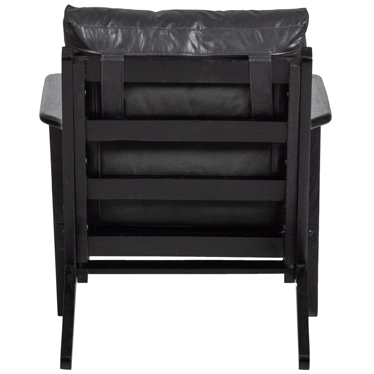 WOOOD Houston fauteuil leer Zwart