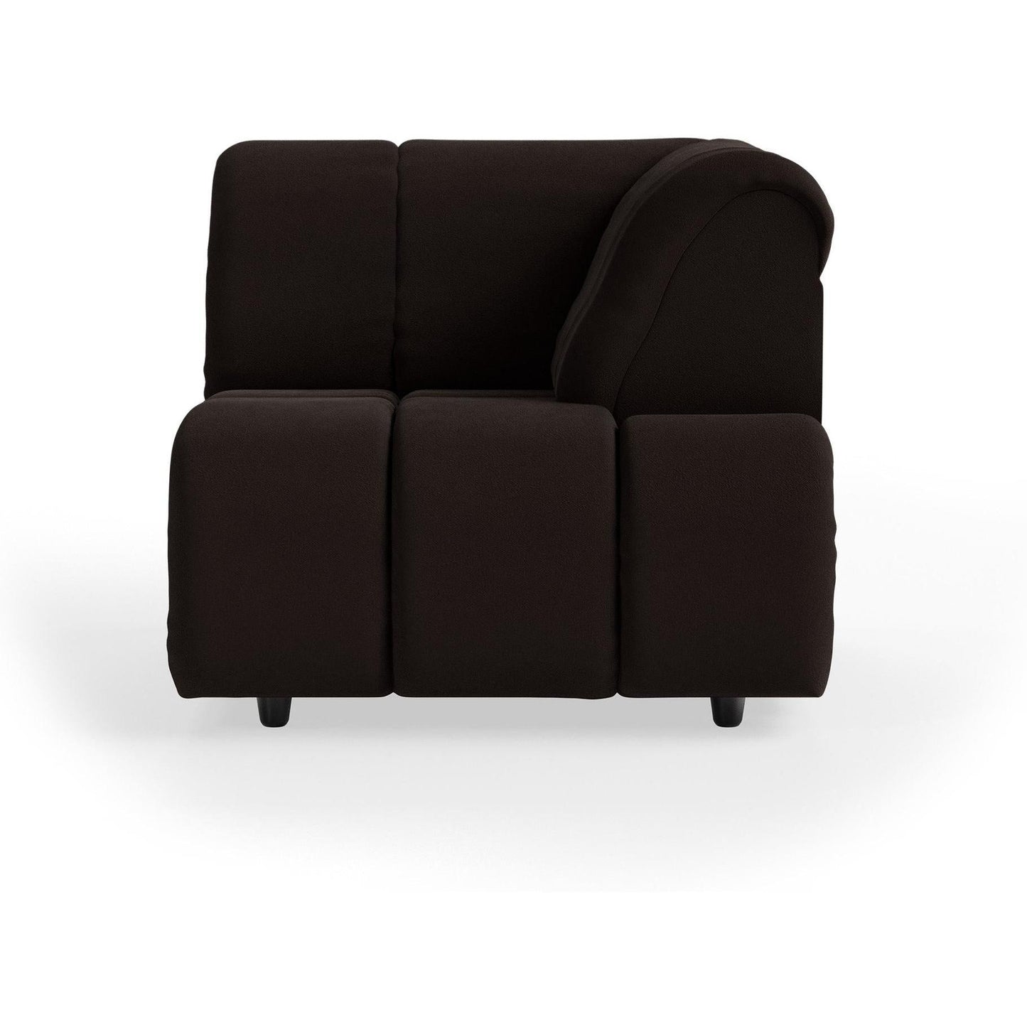 HKliving Wave bank right high arm Royal Velvet Espresso