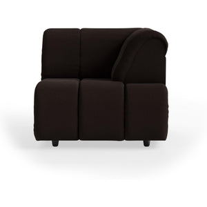 HKliving Wave bank right high arm Royal Velvet Espresso