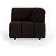 HKliving Wave bank right high arm Royal Velvet Espresso