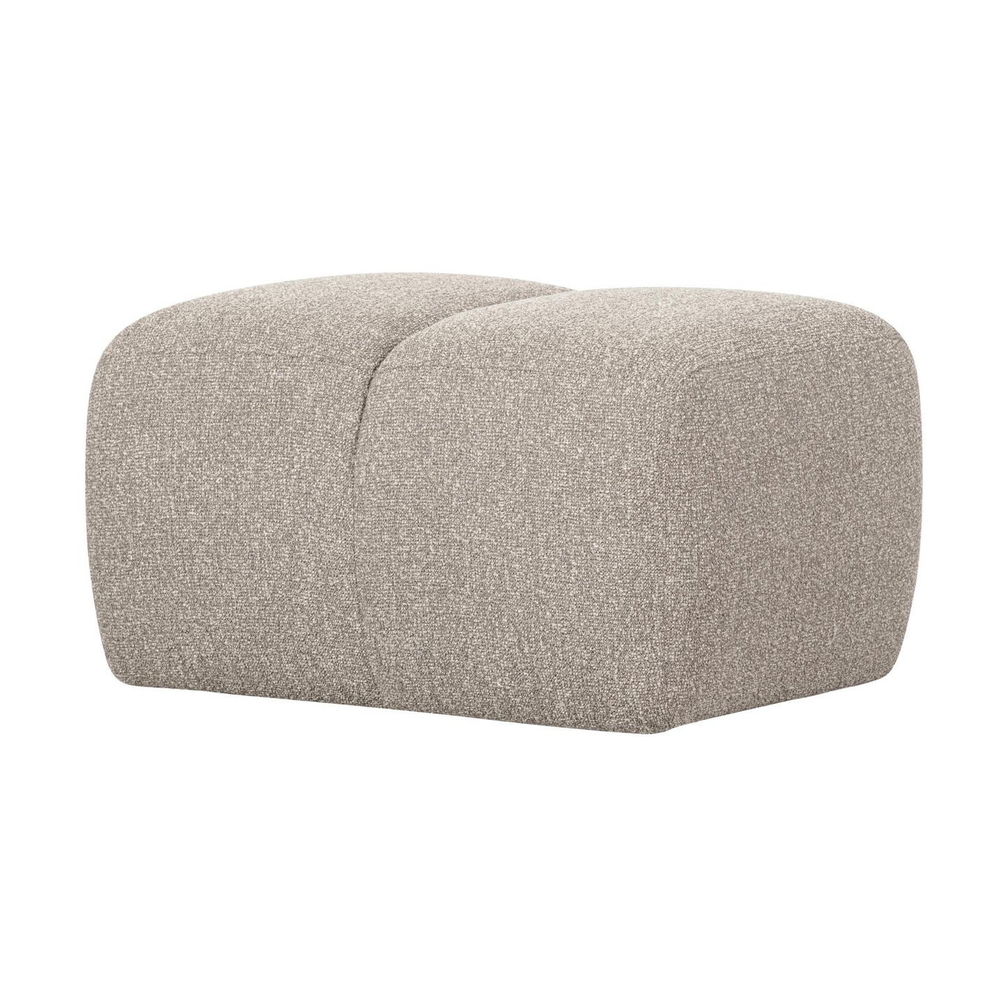 WOOOD Mojo poef bouclé Beige Melange