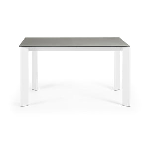 Kave Home Axis eettafel uitschuifbaar 140/200x90 cm Grijs/Wit