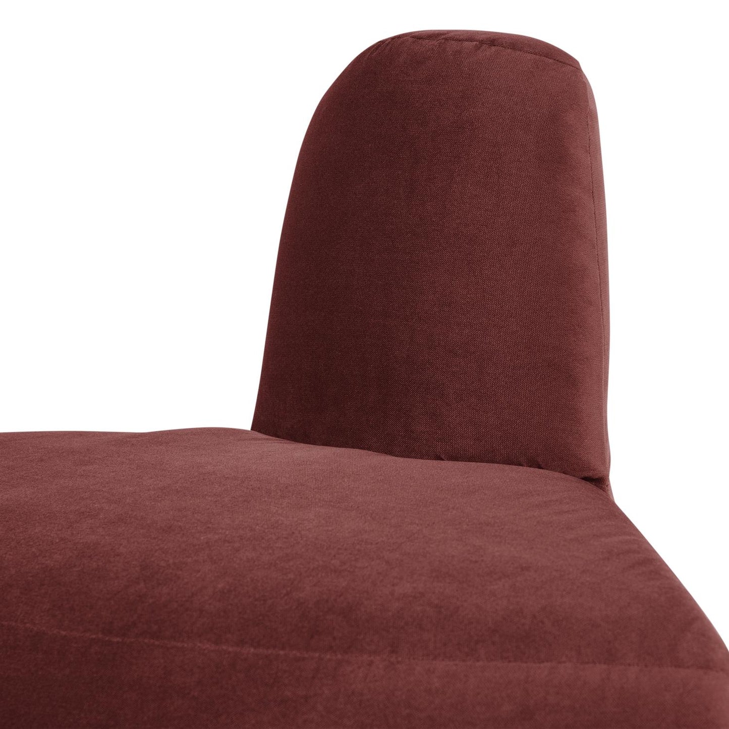 WOOOD Mojo Base eetbank hoek rond rugleuning velvet Kastanjebruin