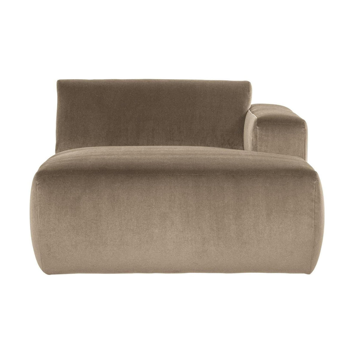 WOOOD Mojo Base chaise longue bank arm rechts velvet Khaki